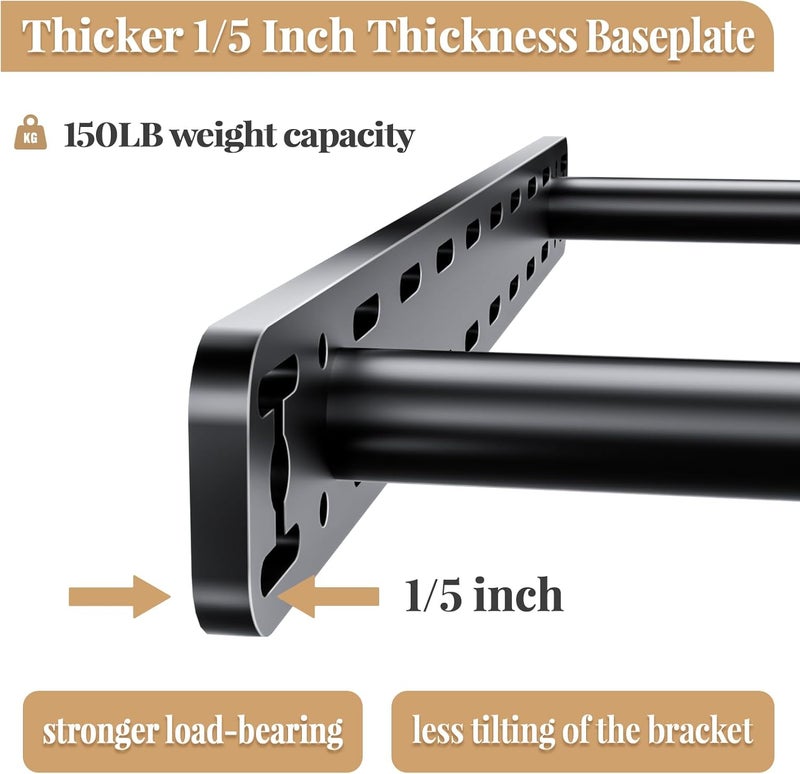 Craftersmark 2pcs Floating Shelf Hardware Heavy Duty Hidden Shelf Brackets Support,Wall Mounting Invisible Floating Shelves Bracket with Jig (16" x 6" x 1.5" with Tools) - Image 5